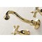 Kingston Brass KS3022NX Two-Handle Wall Mount Tub Faucet, Polished Brass KS3022NX - alternate 2